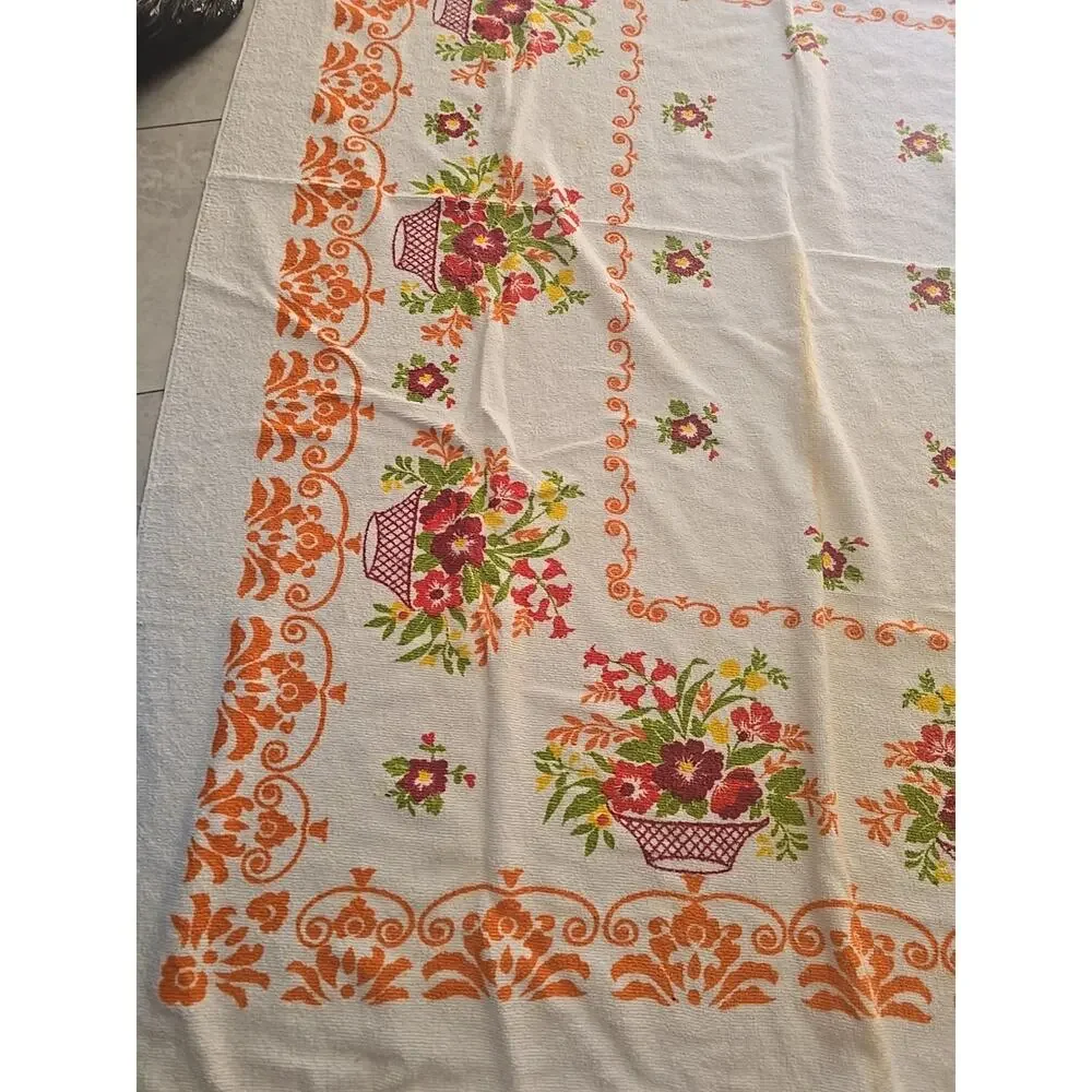 Lot of 3 Vtg MCM 100% Cotton Fringe Soft Absorbent Bathroom Kitchen‎ Hand Towels